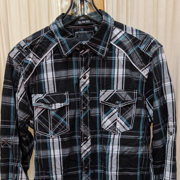 Various Artists Other - Various Artists Men's Plaid Shirt Size Medium